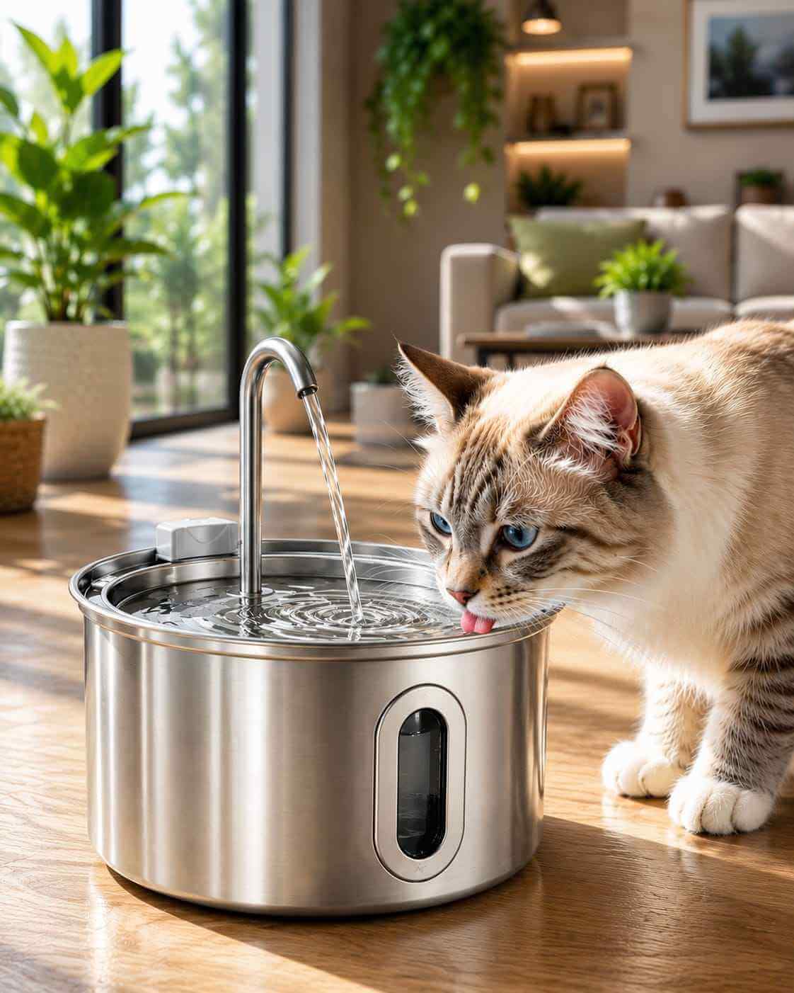 HydroCat Stainless Steel Cat Water Fountain 2.5 L | 60% OFF + Free Shipping 🚚