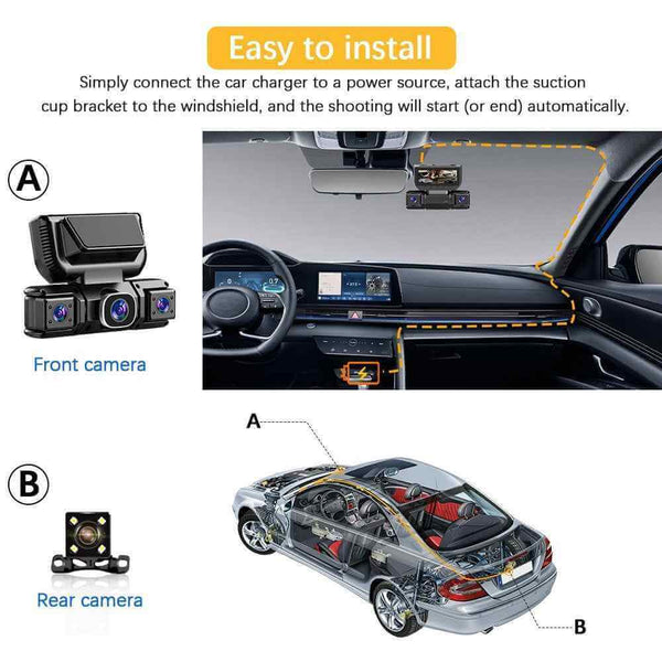 360 degree dash cam with 5G WiFi