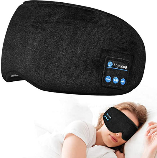 5.0 Bluetooth Music Eye Mask Wireless Sleep Headphones Adjustable Noise Blocking Headband Rechargeable