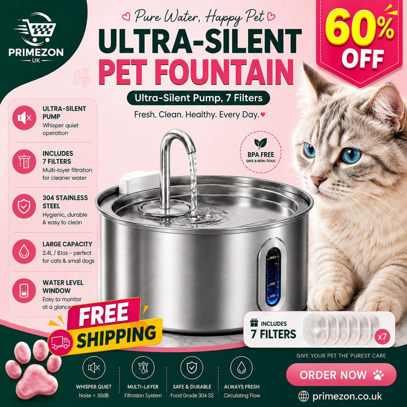 HydroCat™ Stainless Steel Cat Water Fountain