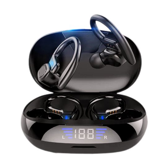 TWS Wireless Bluetooth Earhook Headphones with Touch Control – Sports & Workout Earbuds